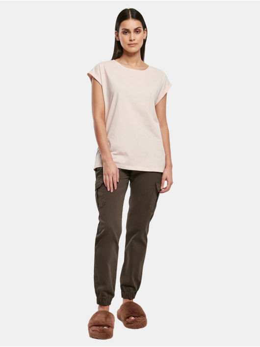 Urban Classics t-shirt Ladies Organic Extended Shoulder pink