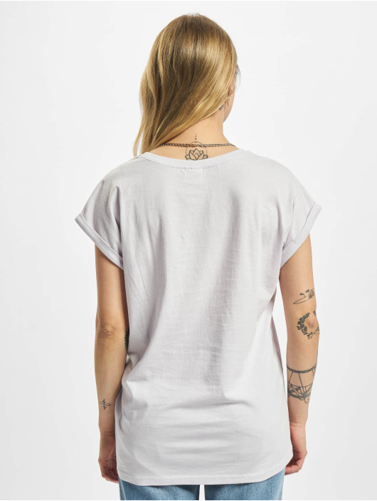 Urban Classics T-Shirt Ladies Organic Extended Shoulder pourpre