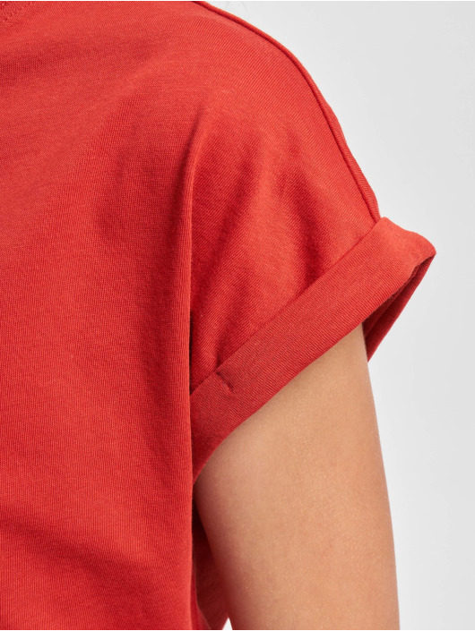 Urban Classics T-Shirt Girls Organic Extended Shoulder red