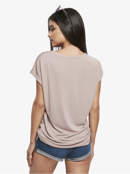Urban Classics T-shirt Ladies Modal Extended Shoulder rosa chiaro