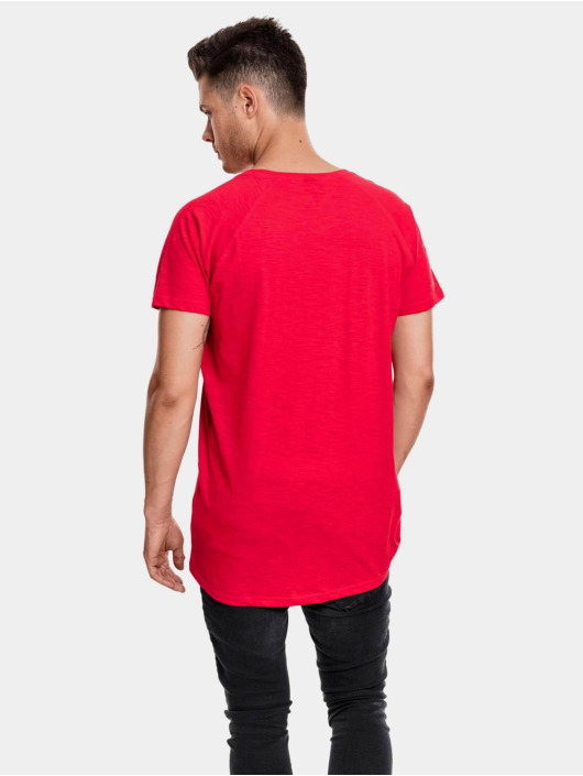 Urban Classics T-Shirt Long Shaped Slub Raglan rouge