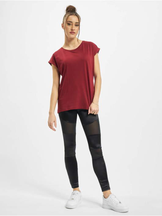 Urban Classics T-Shirt Ladies Organic Extended Shoulder Tee rouge