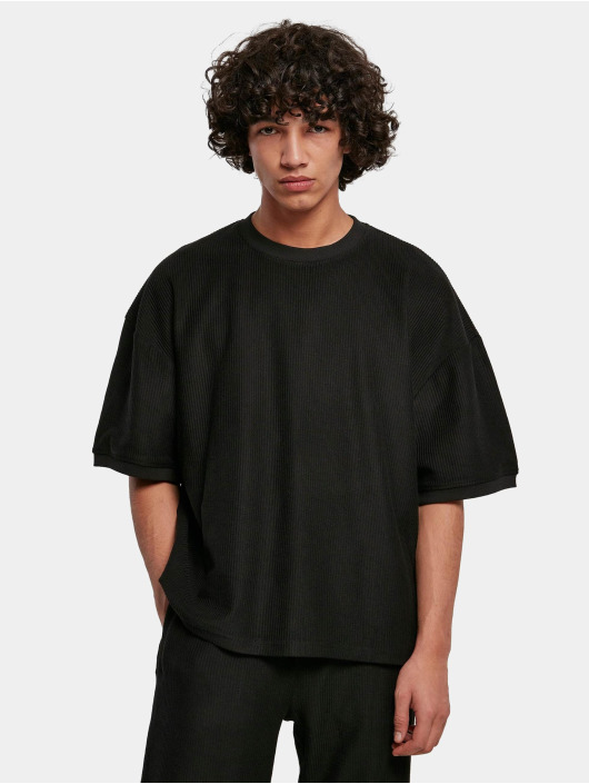 Urban Classics Herren T-Shirt Rib Terry Boxy in schwarz
