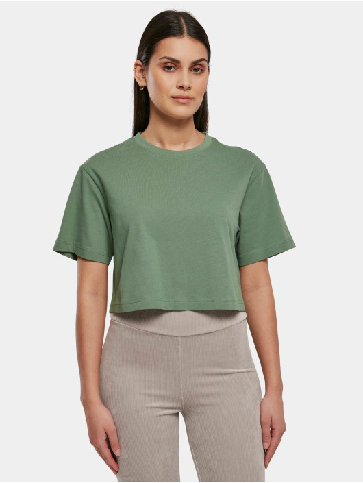 Urban Classics T-Shirt Ladies Short Oversize vert