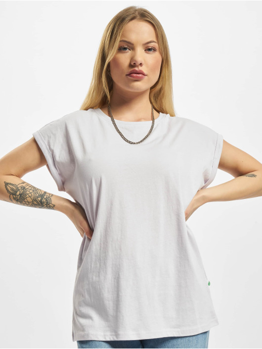 Urban Classics T-Shirt Ladies Organic Extended Shoulder violet