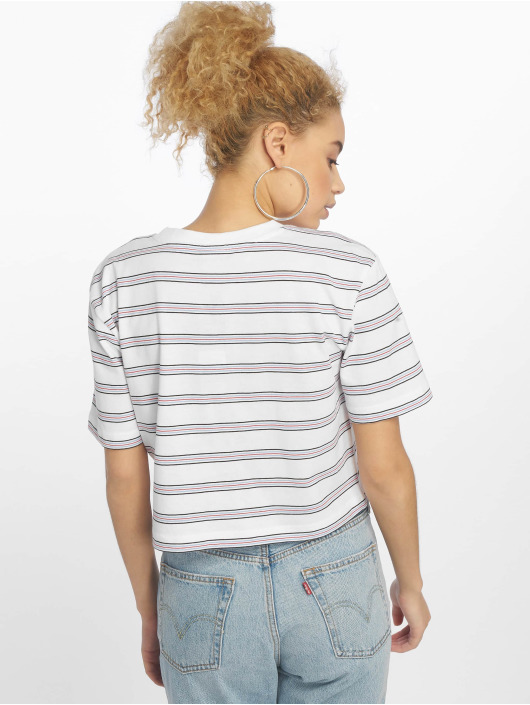 Urban Classics T-Shirt Short Multicolor Stripe weiß
