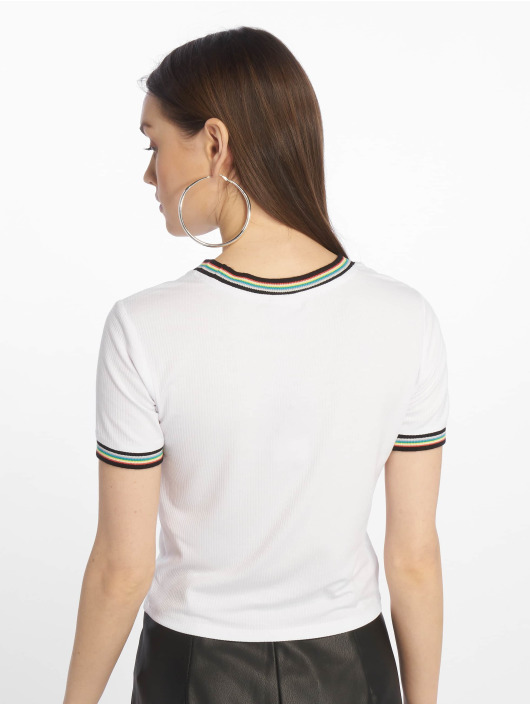 Urban Classics T-Shirt Short Multicolor Rib weiß