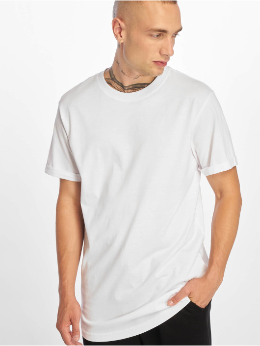 Urban Classics Herren T-Shirt Short Shaped Turn Up in weiß