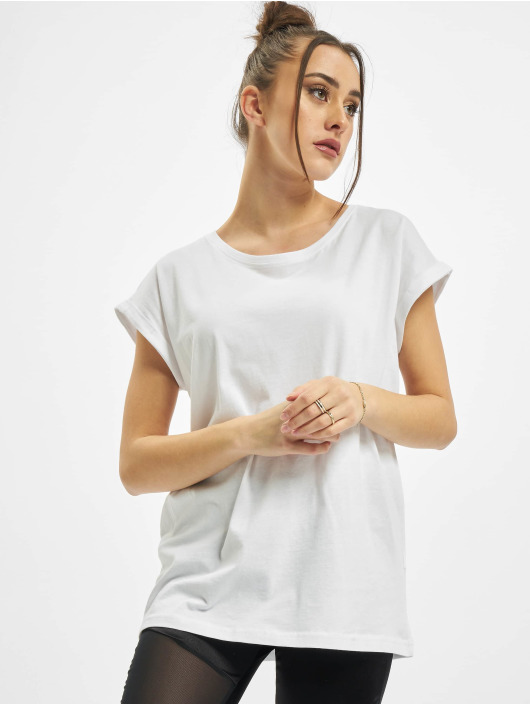 Urban Classics T-Shirt Ladies Organic Extended Shoulder Tee weiß