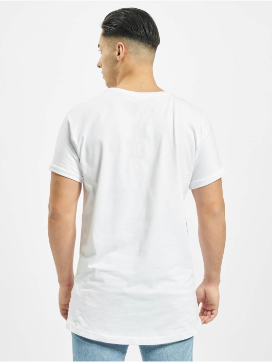 Urban Classics t-shirt Long Shaped Turnup wit