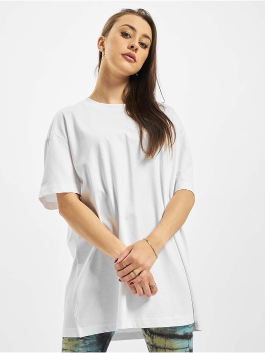 Urban Classics bovenstuk t-shirt Ladies Oversized Boyfriend in wit 750784