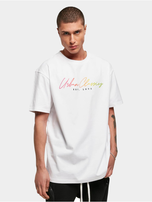 Urban Classics t-shirt Script Logo wit