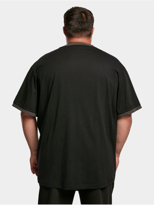 Urban Classics t-shirt Oversized Ringer zwart