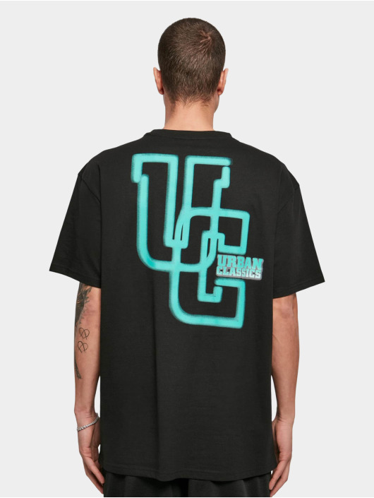 Urban Classics t-shirt Glow Logo zwart
