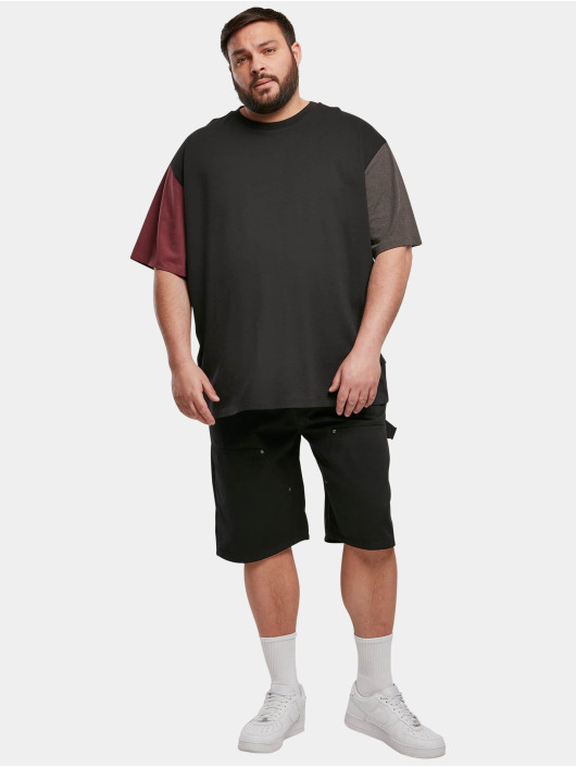 Urban Classics t-shirt Organic Oversized Colorblock zwart