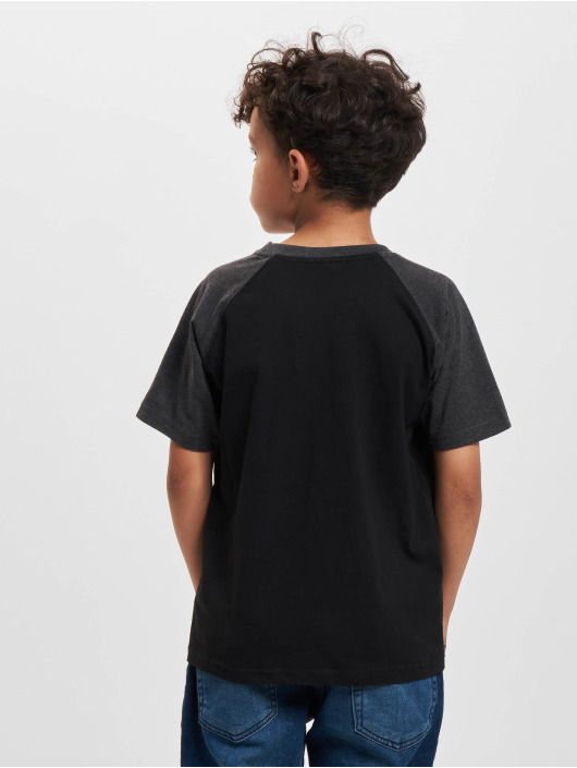 Urban Classics t-shirt Boys Raglan Contrast zwart
