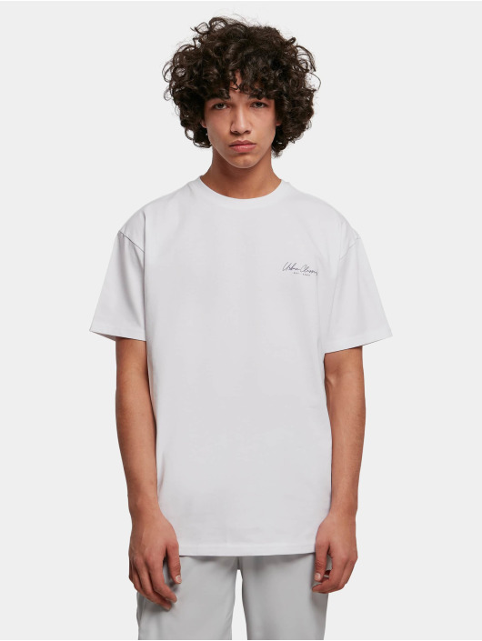 Urban Classics T-shirts Small Scribt Logo hvid