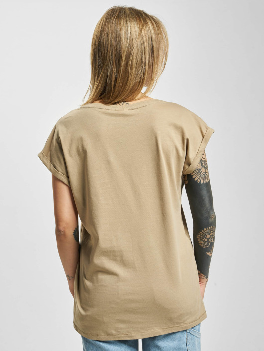 Urban Classics T-Shirty Ladies Extended Shoulder bezowy