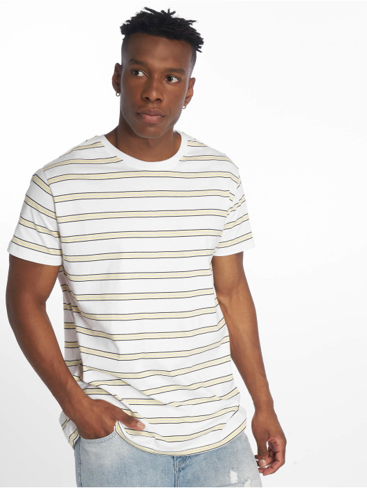 Urban Classics T-Shirty Multicolor Stripe bialy
