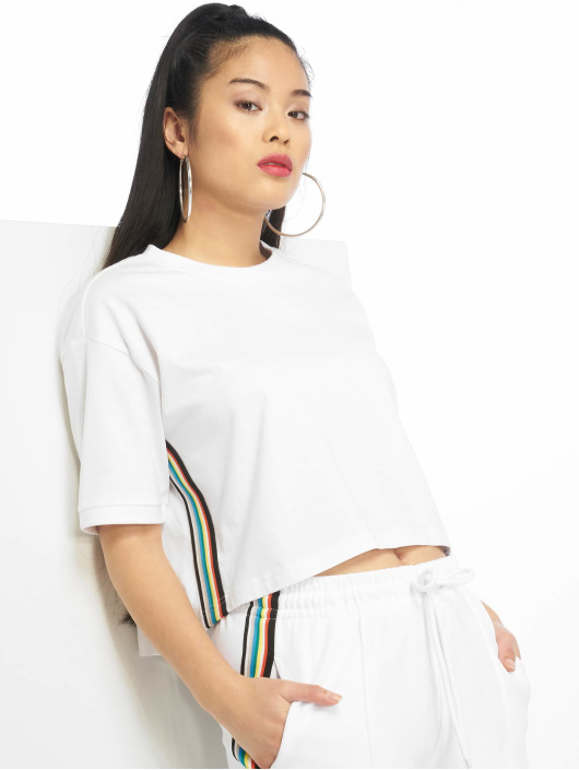 Urban Classics T-Shirty Multicolor Side Taped bialy