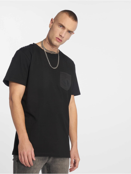 Urban Classics T-Shirty Modal Mix Pocket czarny