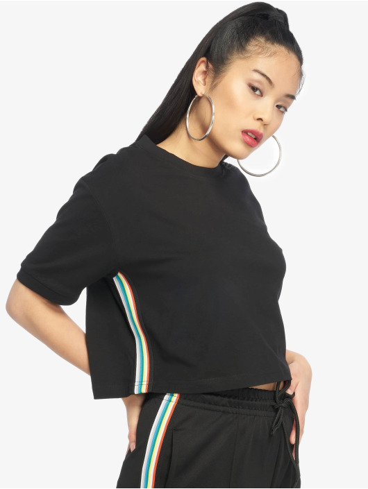Urban Classics T-Shirty Multicolor Side Taped czarny