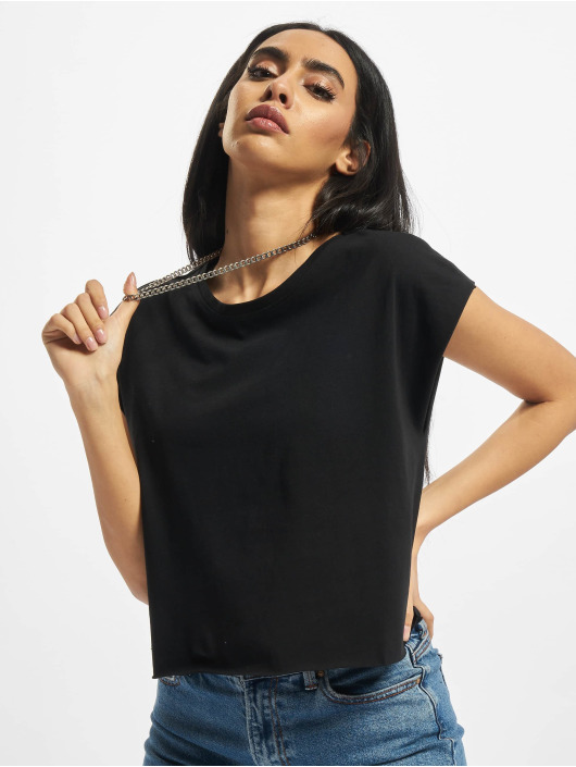 Urban Classics T-Shirty Ladies Organic Short czarny