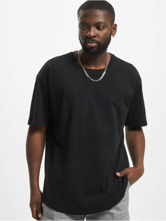Urban Classics T-Shirty Organic Cotton Curved Oversized czarny