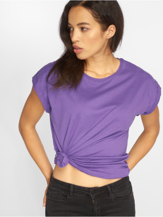Urban Classics T-Shirty Extended fioletowy