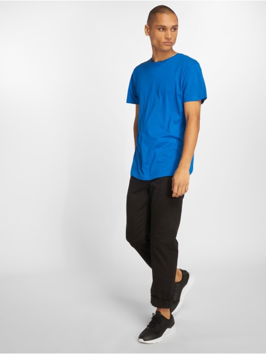 Urban Classics T-Shirty Shaped Long niebieski