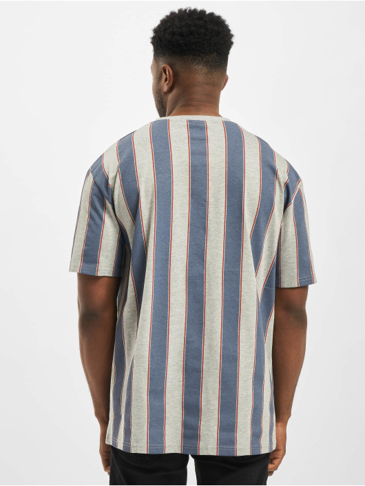 Urban Classics T-Shirty Printed Oversized Bold Stripe niebieski