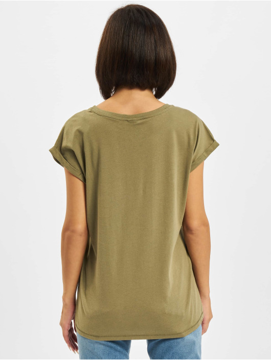 Urban Classics T-Shirty Extended Shoulder oliwkowy