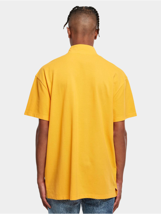 Urban Classics T-Shirty Boxy Zip Pique pomaranczowy