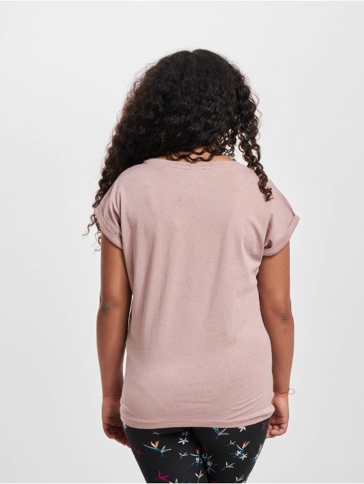 Urban Classics T-Shirty Girls Organic Extended Shoulder rózowy