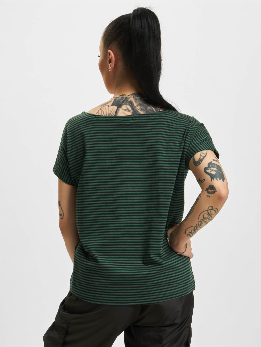 Urban Classics T-Shirty Yarn Dyed Baby Stripe zielony