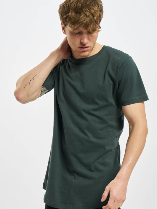 Urban Classics T-Shirty Shaped Long zielony