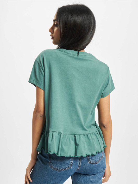 Urban Classics T-Shirty Ladies Organic Volant zielony