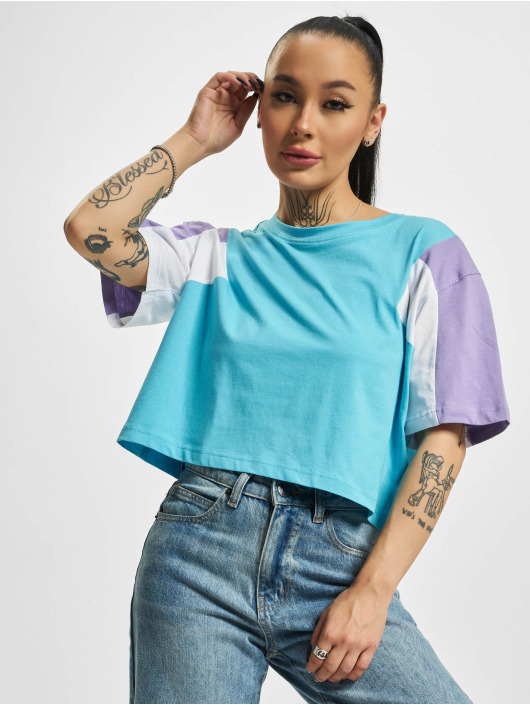 Urban Classics T-skjorter 3-Tone Short Oversize blå