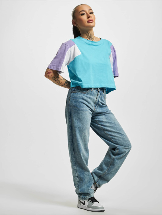 Urban Classics T-skjorter 3-Tone Short Oversize blå