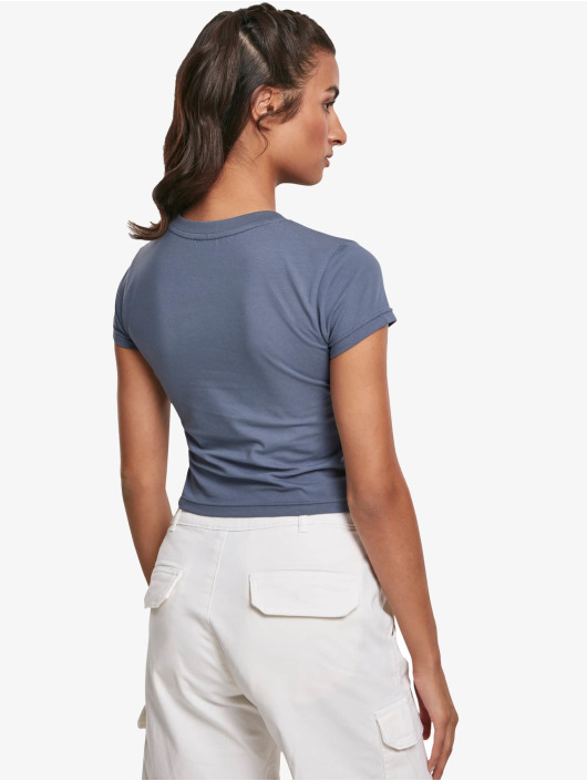 Urban Classics T-skjorter Stretch Jersey Cropped blå