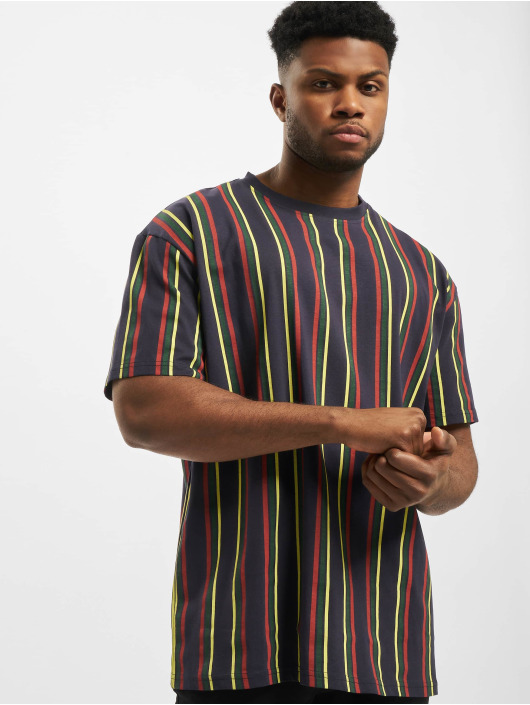 Urban Classics T-skjorter Printed Oversized Retro Stripe blå