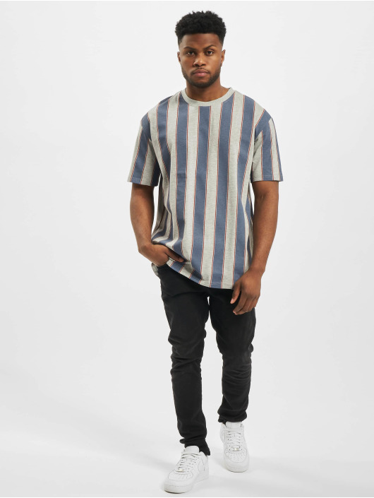 Urban Classics T-skjorter Printed Oversized Bold Stripe blå