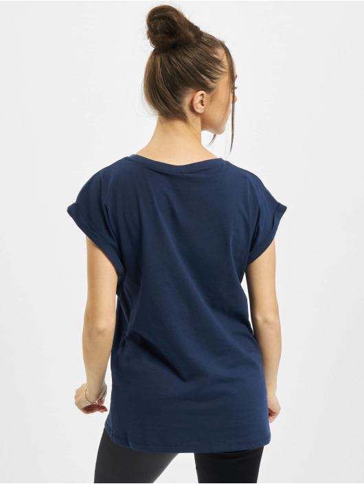 Urban Classics T-skjorter Ladies Extended Shoulder blå