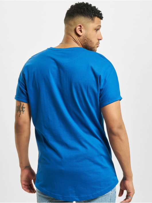 Urban Classics T-skjorter Long Shaped Turnup blå