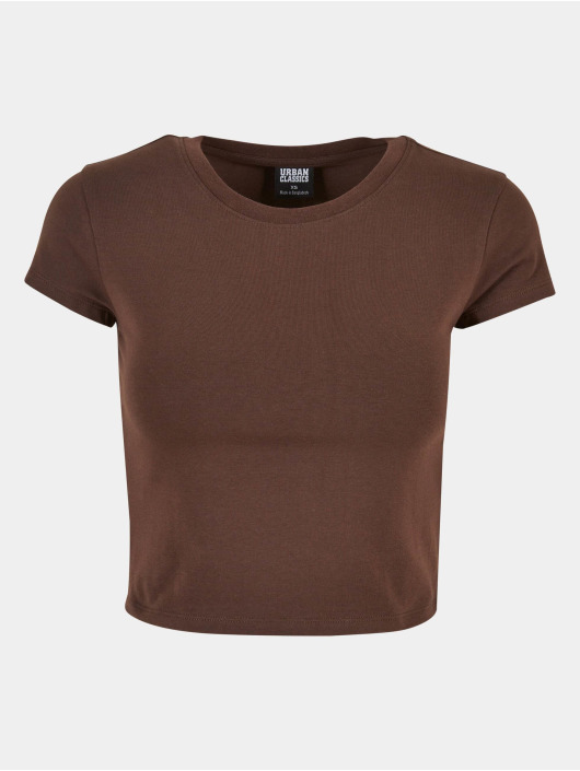 Urban Classics T-skjorter Ladies Stretch Jersey Cropped brun