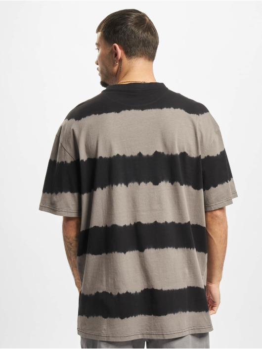 Urban Classics T-skjorter Oversized Striped Tye Dye grå