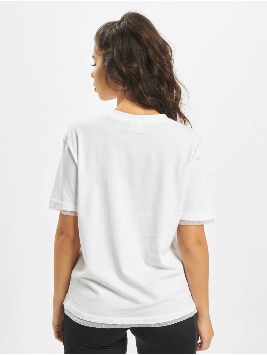 Urban Classics T-skjorter Boxy Lace hvit
