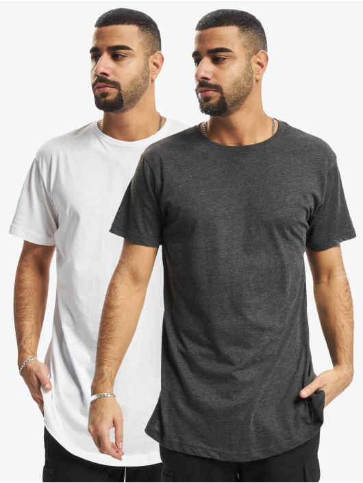 Urban Classics T-skjorter Pre-Pack Shaped Long 2-Pack hvit