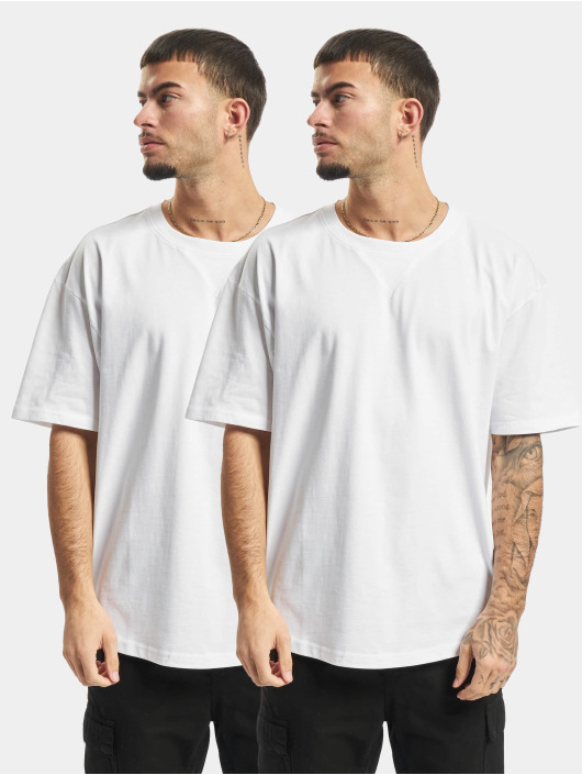 Urban Classics T-skjorter Organic Cotton Curved Oversized 2-Pack hvit
