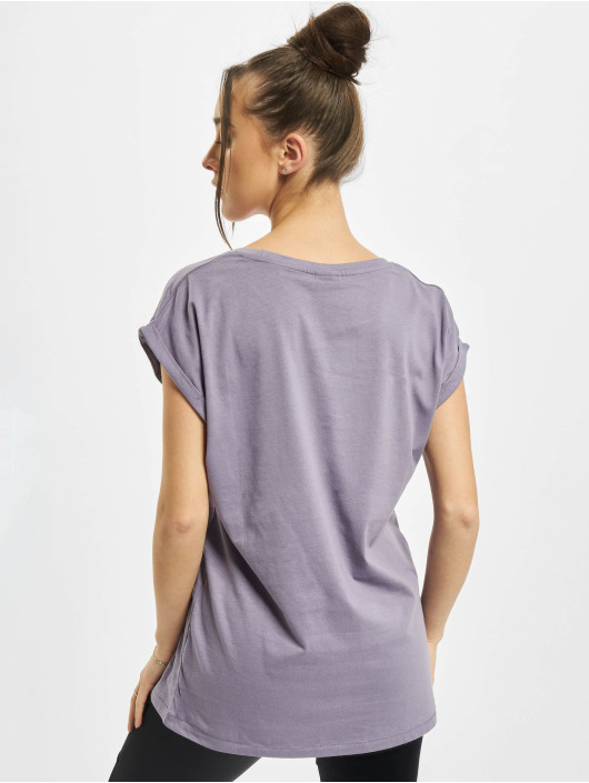 Urban Classics T-skjorter Ladies Extended Shoulder lilla